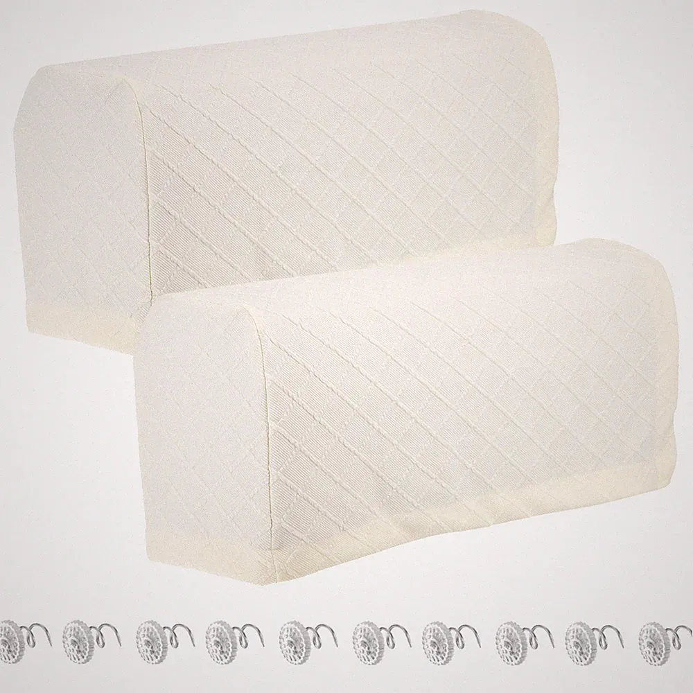 2pcs Sofa Armrest Cover Stretch Arm Cover for Recliners Sofa White