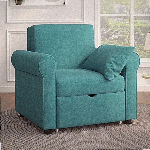 3-in-1 Sofa Bed Pull Out Accent Armchair Convertible Sleeper Chair Bed Recliner