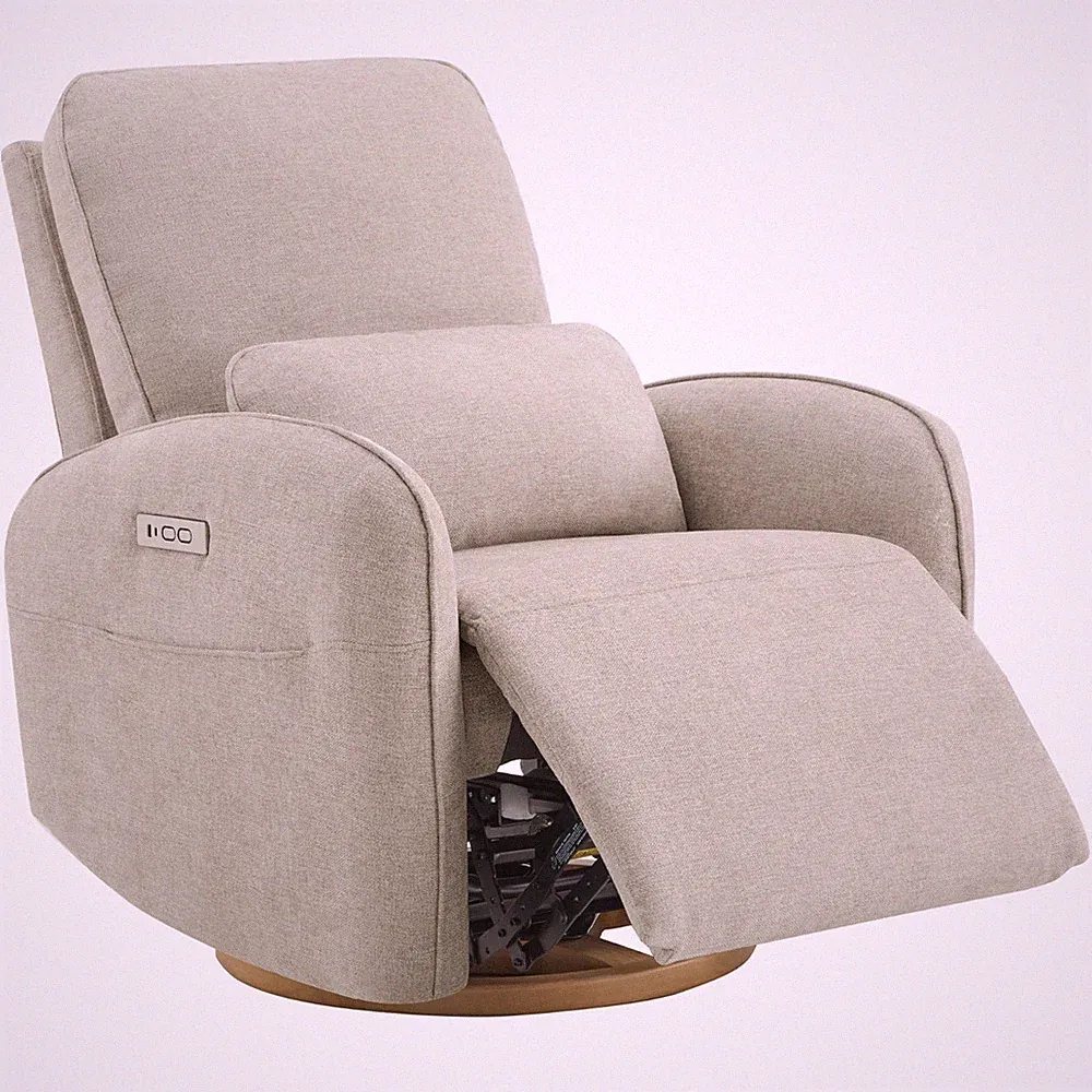 CHITA Power Nursery Glider Recliner Rocking Chair with Comfortable Lumbar Pillow