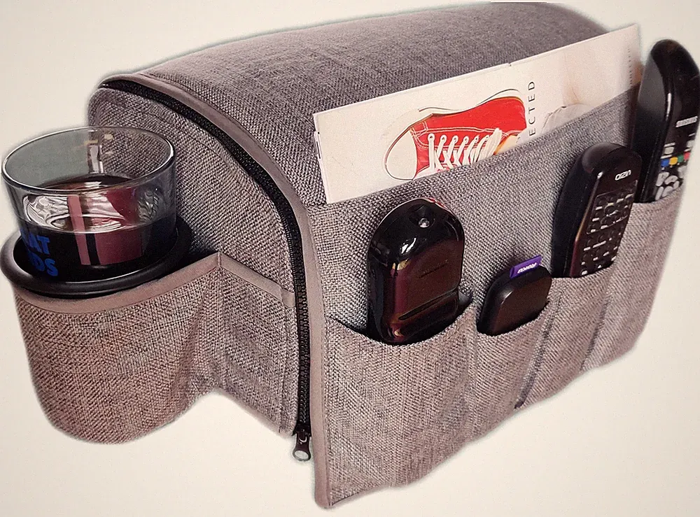 Couch Caddy - Armchair Caddy Remote Control Holder Armrest Organizer Recliner...