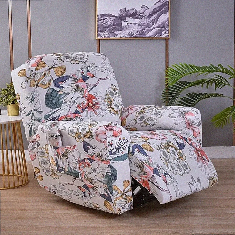 Floral Recliner Sofa Cover for Room Elastic Chair Covers Armchair Slipcovers