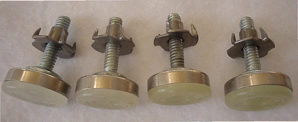 Furniture Leveling Feet Adjustable 1/4-20 thread, Nylon Base, Chair, Table Legs