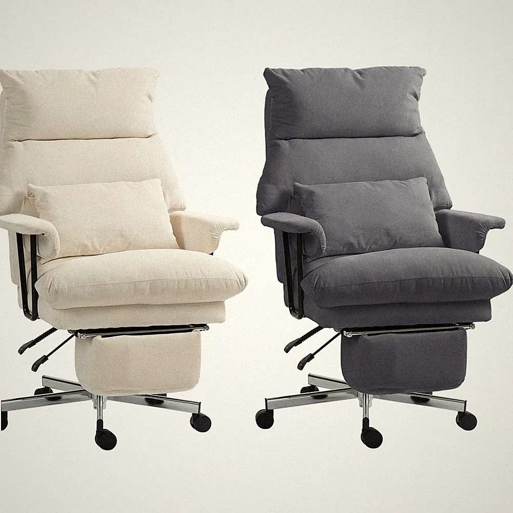 HOMCOM Large Office Chair, Reclining Desk Chair with Lumbar Support