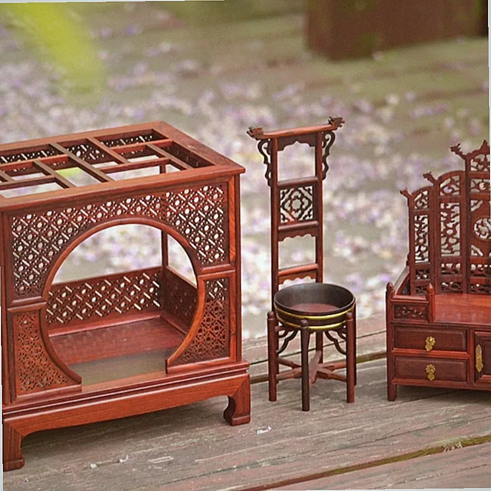 Mini Furniture Model Mahogany Mini Furniture Solid Wood Red Acid Branch Bedroom