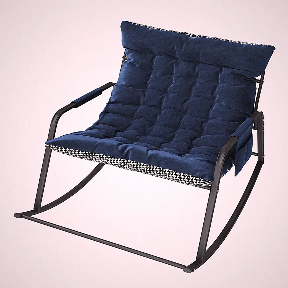 Rocking Chair Armchair Lounge Chair Patio Chair Accent Chair Recliner Blue 330