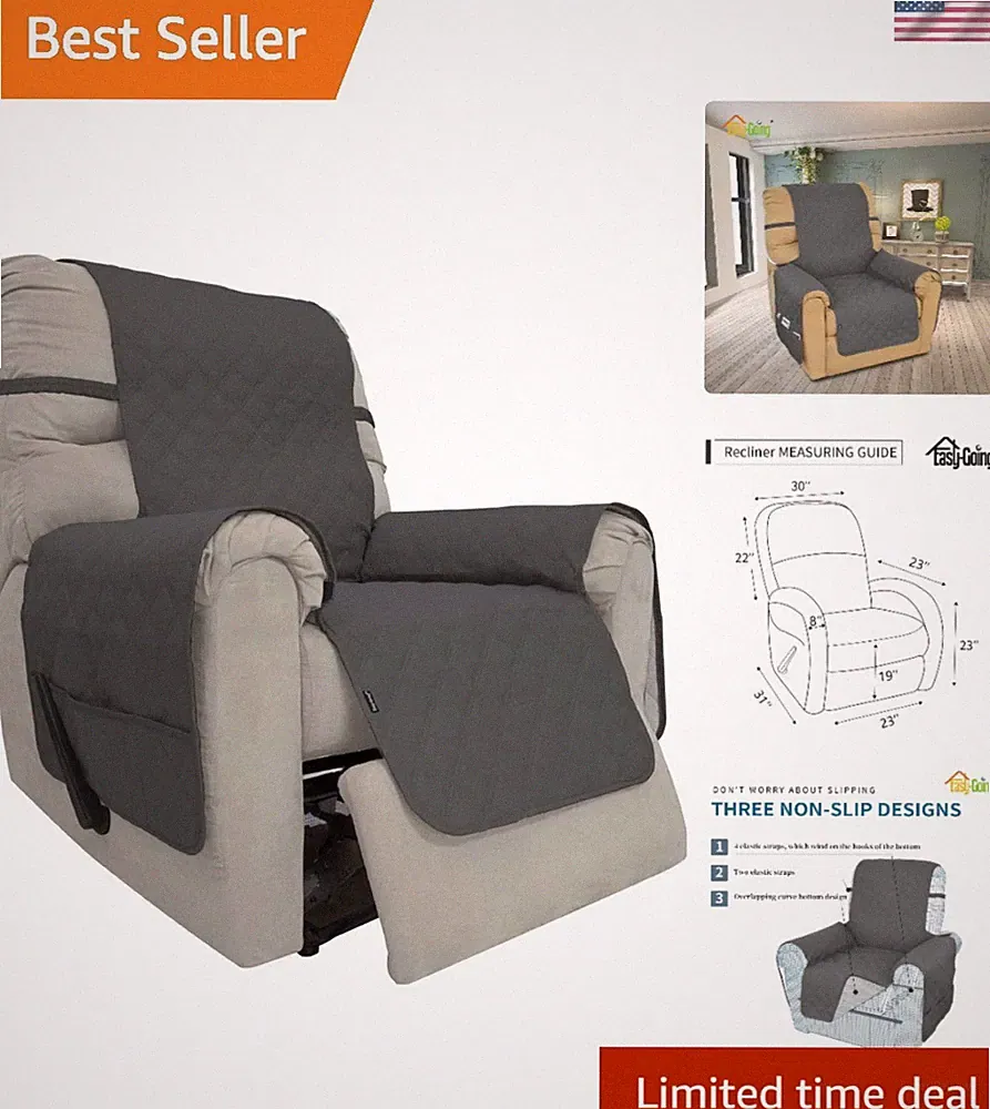 Small Recliner Sofa Cover - Durable Waterproof & Non-Slip Furniture Protector