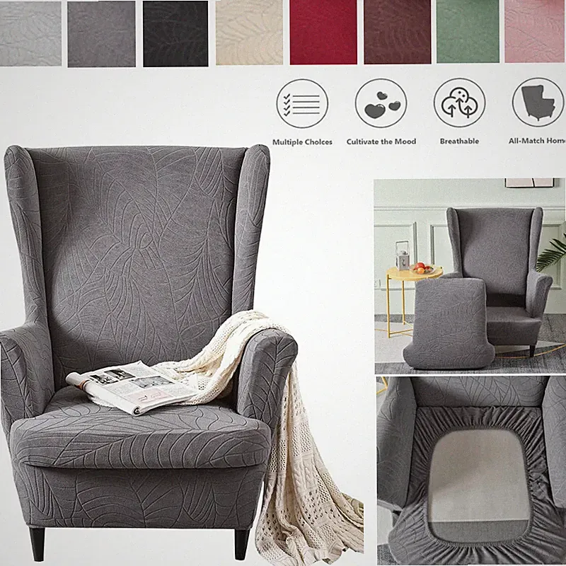 Stretch Recliner Wingback Chair Covers Wing Back Couch Seat Armchair Slipcover